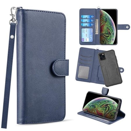 IPHONE iPhone LPFIP11P-INF-MDBL The Infinity Series Leather Wallet Case for iphone 11 Pro - Blue LPFIP11P-INF-MDBL